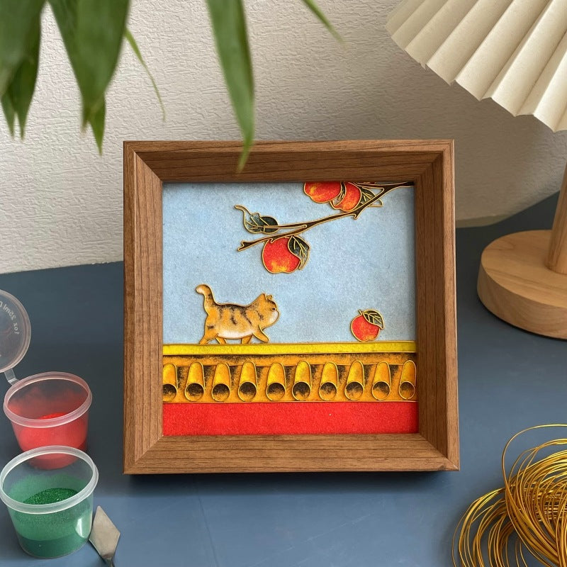 Cloisonné Enamel Painting Picture Frame Souvenir Forbidden City Collection Cloisonné Display Stand Gift