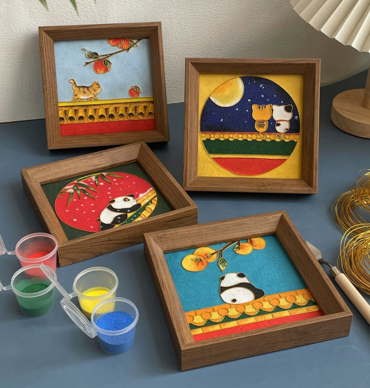 Cloisonné Enamel Painting Picture Frame Souvenir Forbidden City Collection Cloisonné Display Stand Gift