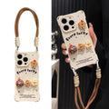 Drop-Resistant 3D Cookie Party Case for iPhone 16 Pro Max iPhone 15 Pro Case with Corner Lanyard Holes