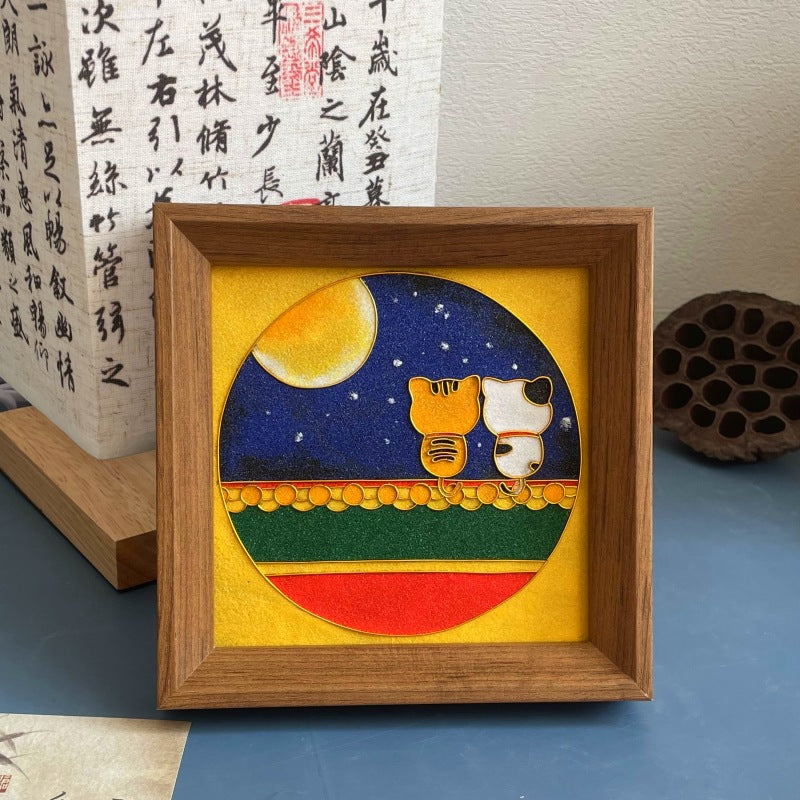 Cloisonné Enamel Painting Picture Frame Souvenir Forbidden City Collection Cloisonné Display Stand Gift