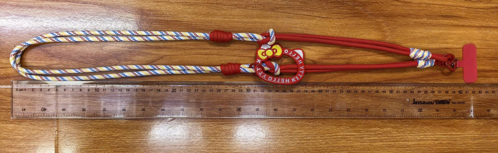 Cat-Print Long-Strap Color-Block Neck-Wear Crossbody Adjustable Phone Strap