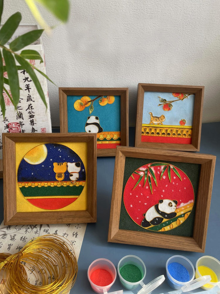 Cloisonné Enamel Painting Picture Frame Souvenir Forbidden City Collection Cloisonné Display Stand Gift