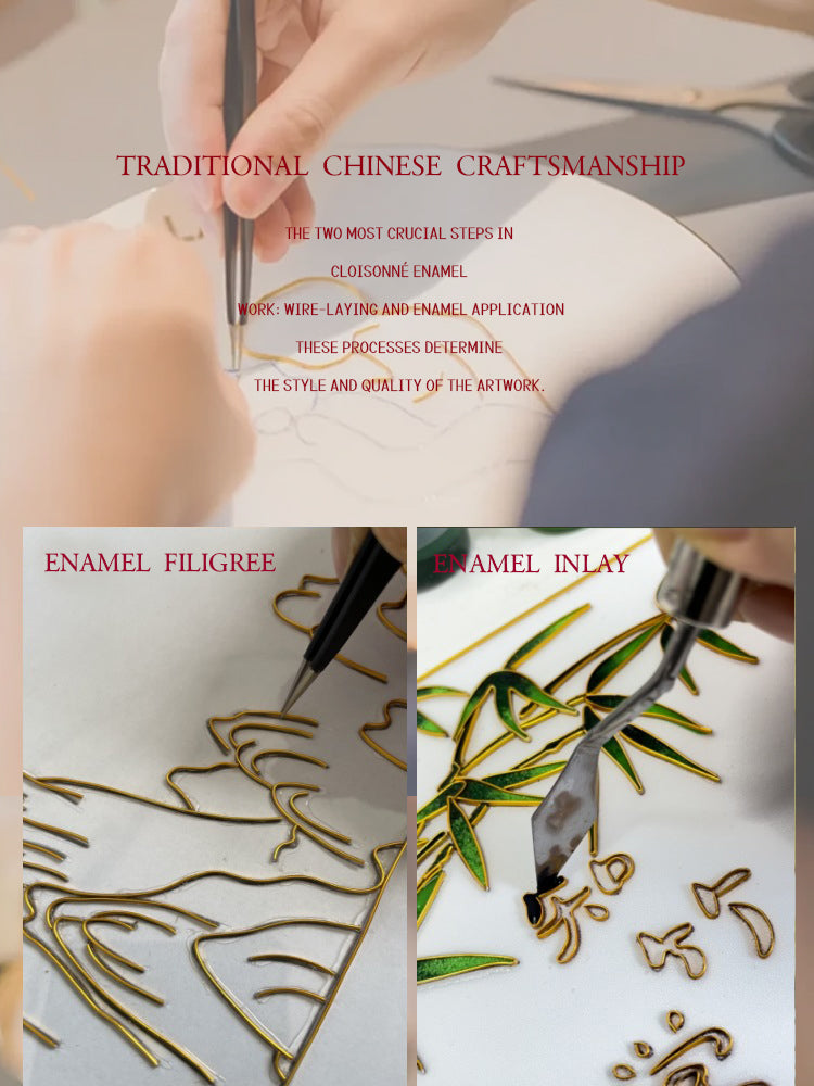 Cloisonné Enamel Painting Picture Frame Souvenir Forbidden City Collection Cloisonné Display Stand Gift